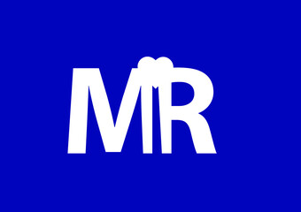 MR letter logo and icon design template