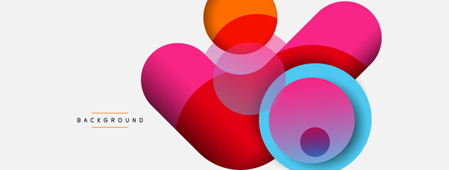 Creative geometric wallpaper. Minimal abstract background. Circles composition vector illustration for wallpaper banner background or landing page