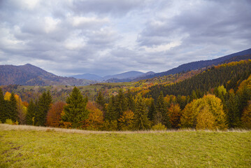 Fototapeta na wymiar autumn landscape in the mountain