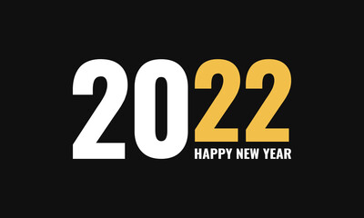 2022 happy new year poster or banner, social media post template, vector illustration