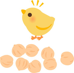 ヒヨコとひよこ豆