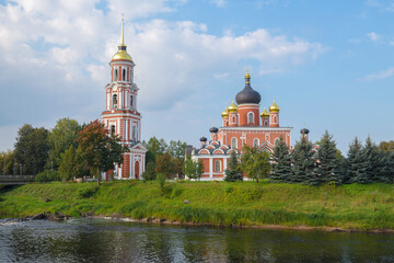 View of the old Resurrection Cathedral on a September day. Staraya Russa. Novgorod region, Russia