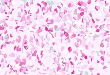 Light pink vector background with abstract forms.