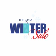 Creative Template of The Great Winter Sale. Cloth Label Design for Sale Promotional Activity. Editable Illustration.