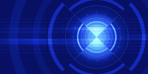 2d illustration technology background