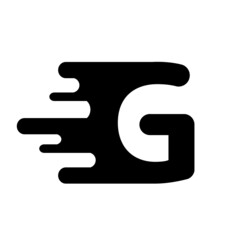 black and white letter G logo vector