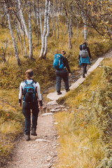 Obraz premium hiking in the mountains in Sweden