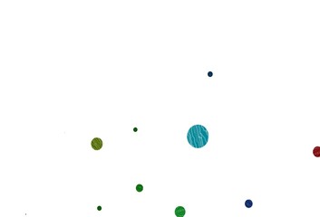 Light multicolor, rainbow vector texture with disks.