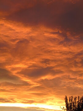 sunset in fall clouda