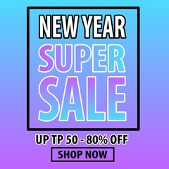 new year sale template design