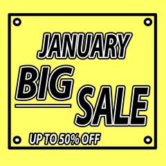 January big sale design template