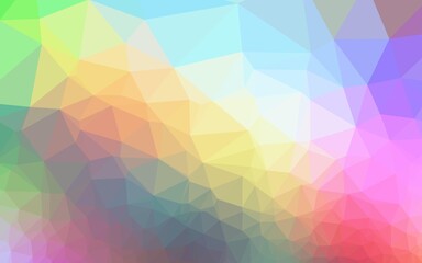 Light Multicolor, Rainbow vector low poly texture.