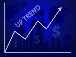 up trend with arrow background design
