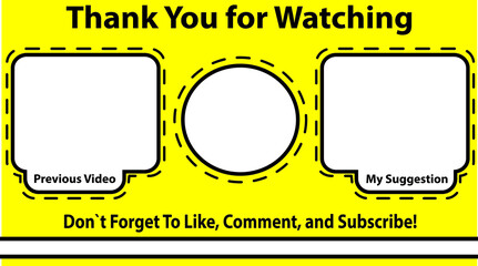 End Screen doodle art design background