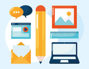 seven web design items