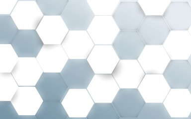 Abstract white hexagon glow light pattern with Futuristic technology digital hi tech concept background. Vector illustration