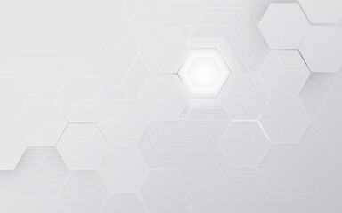 Obraz na płótnie Canvas Abstract hexagon pattern with Futuristic technology digital hi tech concept background. Vector illustration