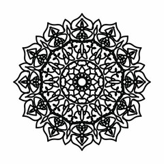 Mandala pattern black and white good mood