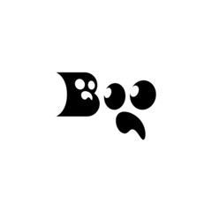 Boo typography logo design.