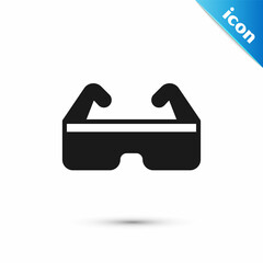 Grey Safety goggle glasses icon isolated on white background. Vector