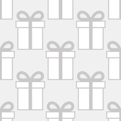Seamless art background with gift boxes pattern