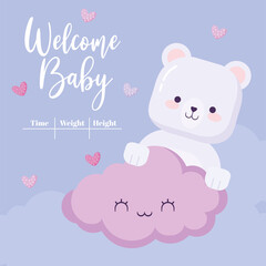 Obraz na płótnie Canvas welcome baby poster