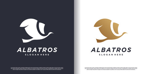 Albatros logo design Premium Vector