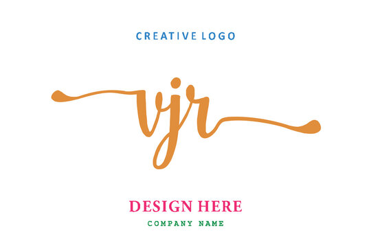 VJR lettering logo is simple, easy to understand and authoritative