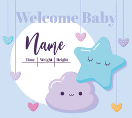 welcome baby illustration