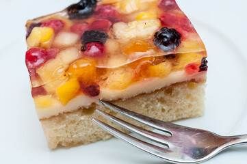 ein Stück Fruchtkuchen