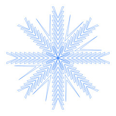 Winter lace snowflake, vector illustration