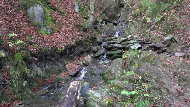 Tiny creek called Helle in the german village Winteberg