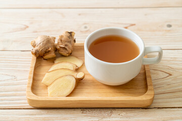 fresh and hot ginger juice glass