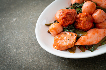  Stir Fried Fish Balls with Yentafo Sauce