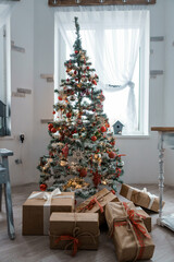 Christmas xmas and New Year holidays decoration on christmas tree