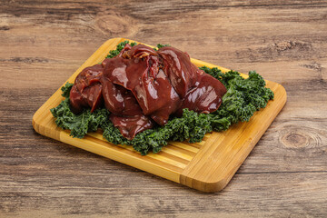 Raw chicken liver for cooking