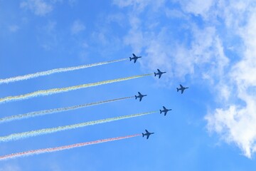 airplane in formation