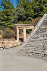 Antikes Theater, Epidaurus, Peloponnes, Argolida, Griechenland