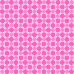 Abstract graphic seamless of pink circle and square are repeating on light pink background.Vector beautiful pattern design for decorating, fabric,wrapping, textile, wallpaper,apparel,tile,mosaic.