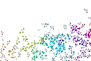 Light Multicolor, Rainbow vector pattern with chaotic shapes.