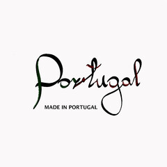 Made in Portugal handwritten logo label banner