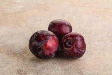 Ripe and sweet purple plum