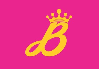 Initial letter B with crown