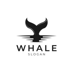 Whale Tail Logo icon design vector