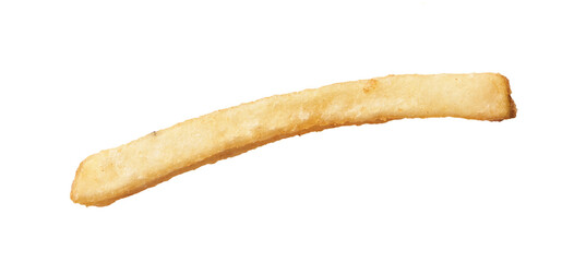  Single french fried potatoes isolated on a white background