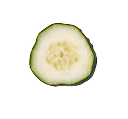  Slice of cucumber isolated on a white background