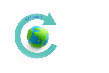 Net Zero Emission , reduce carbon for climate change problem , changing the world