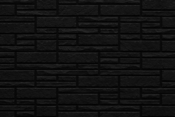 Fototapeta na wymiar Modern black brick wall texture for background