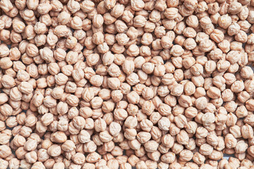 Natural and raw chickpeas. Fresh legumes close up