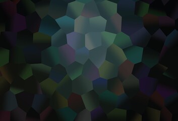 Dark BLUE vector backdrop with hexagons.